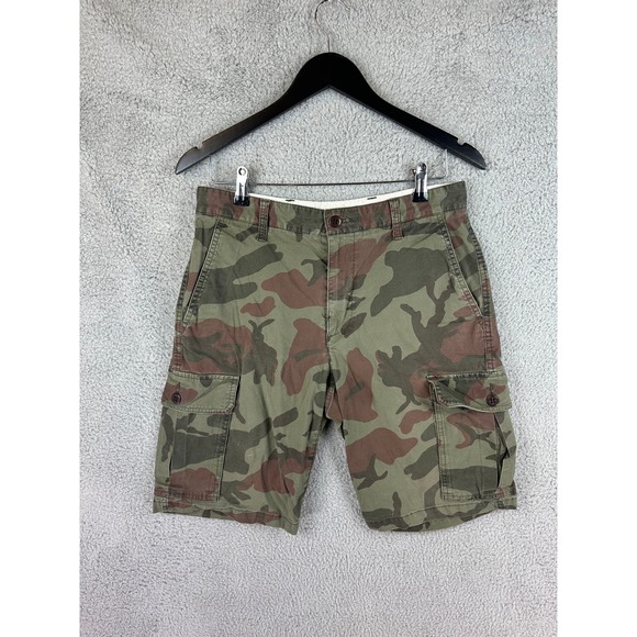 Dockers Other - Dockers Men's Camouflage Cargo Shorts Flat Front Casual Outdoor Size 32 Rugby